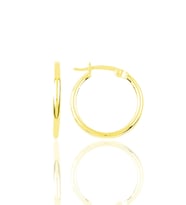 Gümüş altın yaldızlı 25 Mm Şarnel Halka Küpe SGTL11446GOLD