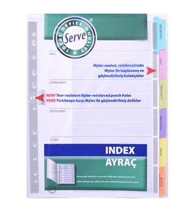 SERVE 5525-P KARTON AYRAÇ A4 GÜNLER