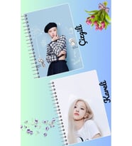 Rose blackpink defter seti 2 adet A4 boyutu 21*30 çizgili + kareli 60 syf