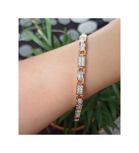 XUPİNG ÇELİK BİLEKLİK XO MARKA ROSE RENK ANTİ ALERJİK KARARMAZ VİP KARARMAZ SERİ 15-19 CM