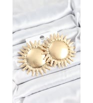 Pirinç Güneş Model Gold Renk Kadın Küpe Tj-Bkp10749