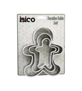 3 BOY METAL SİLİKON KENAR KILIFLI  KURABİYE KALIP SETİ  8 X 5.5CM - 9.5 X 8CM - 13.5 X 11CM (5343)