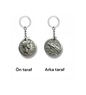 Marcus Aurelius Figürlü Roma Antik Para Anahtarlık – Çift Taraflı – 1 Adet – Unisex Aksesuar