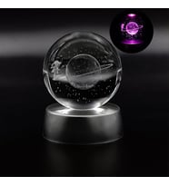 Satürn Çemberinde Yürüyen Kız Işıklı Cam Küre 8cm*6cm