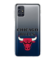 Samsung Galaxy M31s Uyumlu Kamera Korumalı Kapak Chicago Bulls Tasarımlı  Şeffaf  Kılıf
