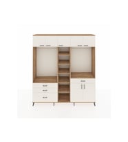 Hyperion Gardrop 11 Raflı 4 Çekmeceli 2 Askılı 220x44x243 Çam-Aytaşı/Aytaşı