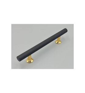 Mobilya Dolap Kulpu Mutfak Çekmece Kulpu Çizgili Dal Siyah Gold 192 Mm 1 Adet (Mat Siyah)