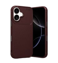 Northcity Apple iPhone 17 Uyumlu Auto Focus Karbon Kapak - Bordo