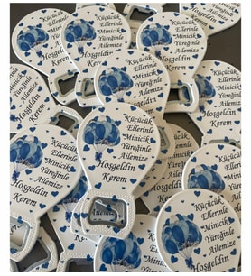 Baby Shower Doğum Günü Organizasyon Bebek İçin İsimli Hediyelik Magnet balon model 20 adet