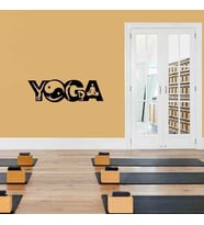 Meditasyon Yin Yang Yoga Silüeti Duvar Sticker, Çıkartma
