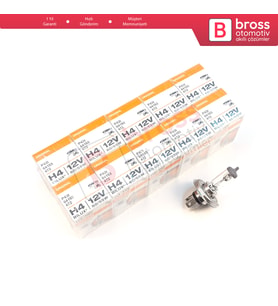 Kısa Uzun Far Sis Lambası için 10 Adet OSRAM ORIGINAL Seri 64193 12V 60/55W H4 Halojen Far Ampulü