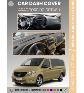 MERCEDES VITO W447 (2014-2023) Torpido Örtüsü Premium Kalite Torpido Koruma Özel Kesim UV Koruma