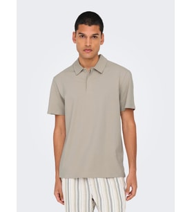 ONSKIAN LIFE REG SEERSUCKER SS POLO Silver Lining