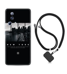 Xiaomi Mi 13 Lite Kılıf Silikon Boyun Askılı İpli Desenli Silikon New York 1612