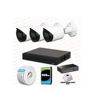 Provzen Dahua 3 Kameralı IP 1080P Gece Görüşlü Güvenlik Kamerası