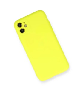 ERTAN iPhone 11 Kılıf Nano içi Kadife Silikon - Sarı