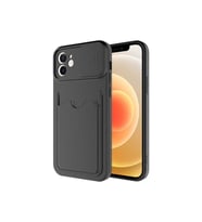 Apple iPhone 12 Uyumlu Kılıf Zore Kartix Kapak (Siyah)