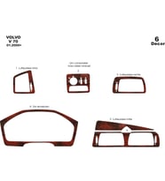 Meriç® Volvo V70 Ön Torpido Kaplama Maun 6 Parça 2000-2005 (Maun)