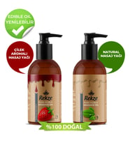 Rekze Vucut Masaj Yagı Çilek Ve Natural Aromalı Rahatlatıcı Masaj Yağı 120 Ml