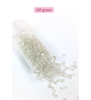Dökme Cam Kum Boncuk (8/0) 3 mm - 60 Gram - Şeffaf Gümüş - BNC201