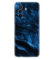 Huawei Nova Y70 Y90 Nova 9 SE  Kılıf Desemli Silikon Blue MArble 1379