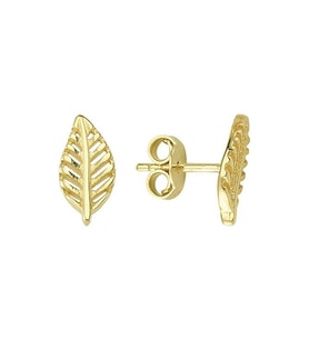 14 Ayar Altın Yaprak Küpe 1,14 gr