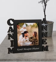 Canım Annem Tasarımlı Ahşap Mdf Fotoğraflı Masaüstü Çerçeve