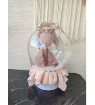 Büyülü Balon-Kız Bebek Uyku Arkadaşı Pembe Örgü Battaniye Doğum Tebrik Hediye Kutusu (Pudra Pembe)
