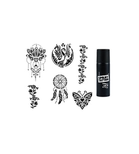 Zarif kadınlar Spray Tattoo İle Geçici Dövme Yapma Seti