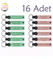 Yeşil & Yavru Ağzı, Doğa Kampı Grubuna Veda Hediyesi 16’lı Set, İsim Yazılı Anlamlı Deri Hediyelik