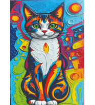 Nova Puzzle 1000 Parçalık Renkli Kedi Portresi Yapboz/Puzzle - 41201