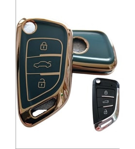 Bmw Tipli KD Keydiy NB29 Uyumlu Kumanda Anahtar Kılıfı Oto Anahtarlık Gri Gold