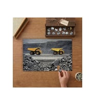 Maden Ocağı Kamyonları Tasarımı 240 parça Ahşap Puzzle Ahşap Kutuda MP06816