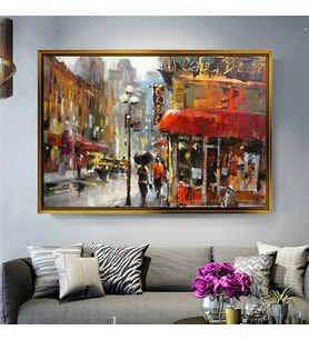 Altın Çerçeveli dekoratif tablo l1118 (Gold)
