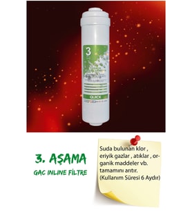 Sulook Kapalı Kasalara Uyumlu Su Arıtma Filtre Seti 3'lü Inline Set