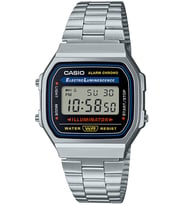 Casio A168WA-1WDF Retro Tasarım Kare Kadran Metal Kordon Metal Kasa Metalik Renk Üniseks Kol Saati