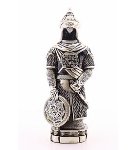 Zırhlı Cevşen Ayetli Asker Gümüş Biblo 3 Boyutlu Küçük Boy 24 cm-022