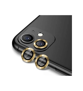 Apple iPhone 14 Plus Uyumlu Zore CL-12 Premium Safir Parmak İzi Bırakmayan Anti-Reflective Kamera Lens Koruyucu (Gold)