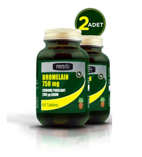 Nondo Bromelain 750mg & Krom Pikolinat 60 Tablet 2 Adet
