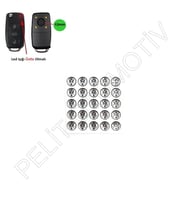 Volkswagen Anahtar Logosu (25 Adet 12 MM) 3C0837891A Siyah