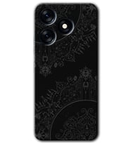 Tecno Spark 10 4G Kılıf HD Desen Baskılı Kılıf - Siyah Mandala