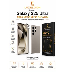 LUXELOOM Nano Şeffaf Ekran Koruyucu - Samsung Galaxy S25 Ultra