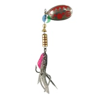 Alabalık Turna Döner Olta Kaşık - Ilba Bubble Yem 390112 - Gümüş/Kırmızı - No:2