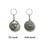 Aelius Caesar Figürlü Roma Para (Sikke) Anahtarlık – Çift Taraflı – 1 Adet – Metal Unisex Aksesuar