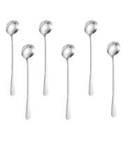 Paslanmaz Çelik 6 Parça 18 cm Uzun Tatlı Latte ve Dondurma Kaşığı cin510-6