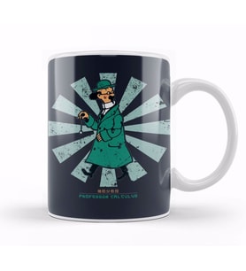 Professor Calculus Retro Japanese Tintin Kupa Bardak Porselen