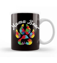 Mama Autism Bear Child Son Daughter Autistic Puzzle Ribbon Kupa Bardak Porselen