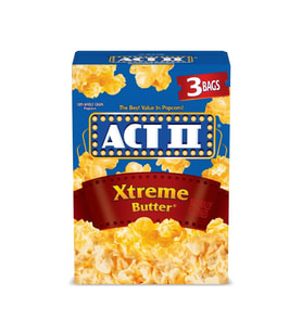 ACT II Xtreme Butter Microwave Popcorn 234g