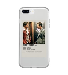 Iphone 7 Plus / 8 Plus Uyumlu Fight Club Minimalist Poster Desenli Şeffaf Telefon Kılıfı