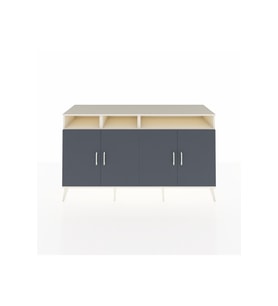 Kronos Konsol 6 Raflı 4 Kapaklı 176x59x99 Aytaşı-Antrasit/Aytaşı
